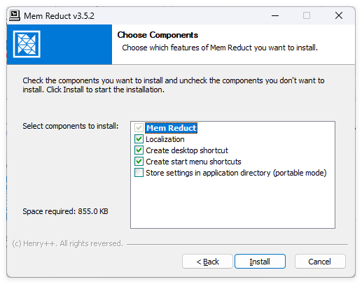 「Mem Reduct」Windows内存清理工具